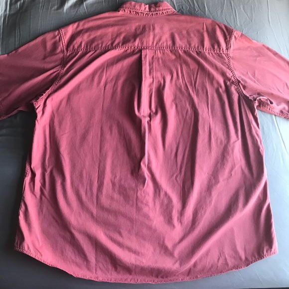 Eddie Bauer Red Short Sleeve Button-Down Shirt - Picture 4 of 13